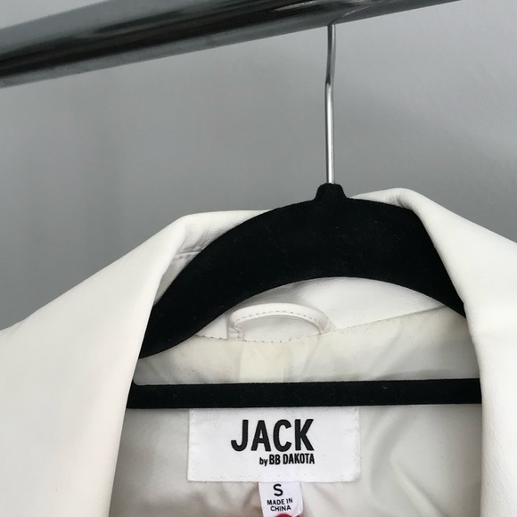 White Faux leather moto jacket JACK by bb dakota Nordstrom - Picture 3 of 7